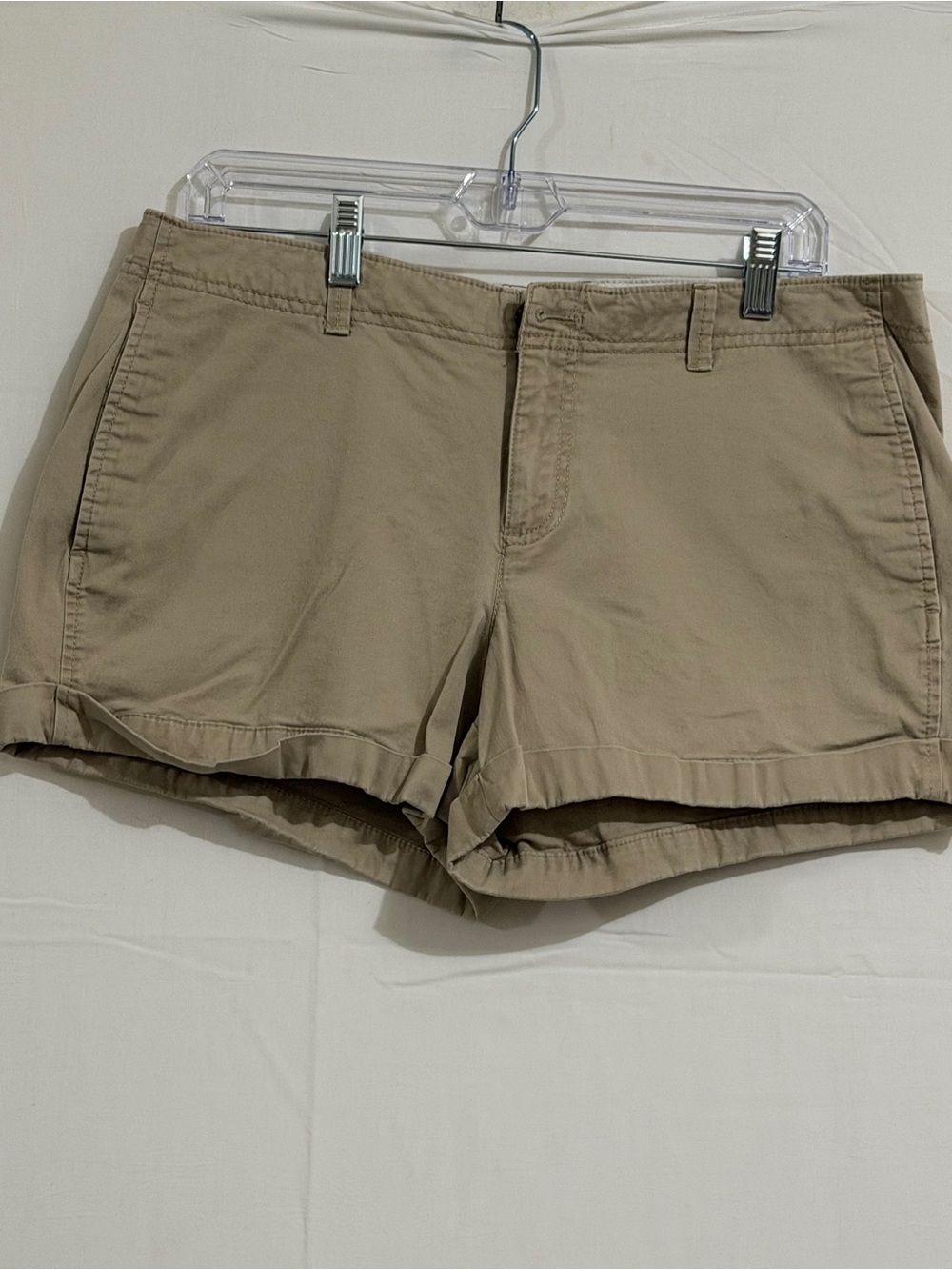 Old Navy Tan Mid-Rise Cotton Blend Shorts
